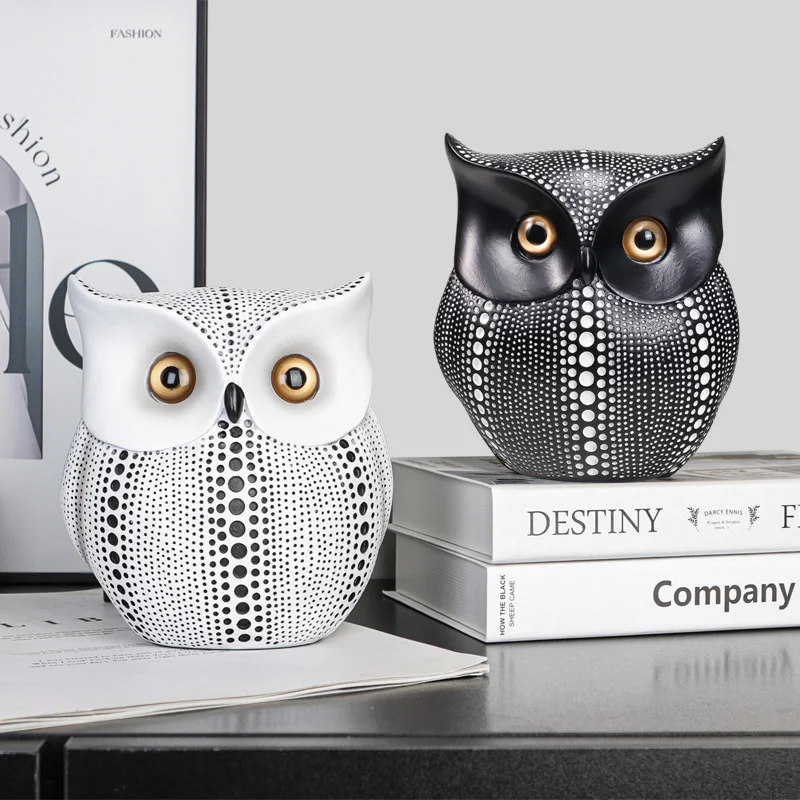 Винтажные фигурки совы домашний декор статуи из смолы Artlovin с круглым дизайном