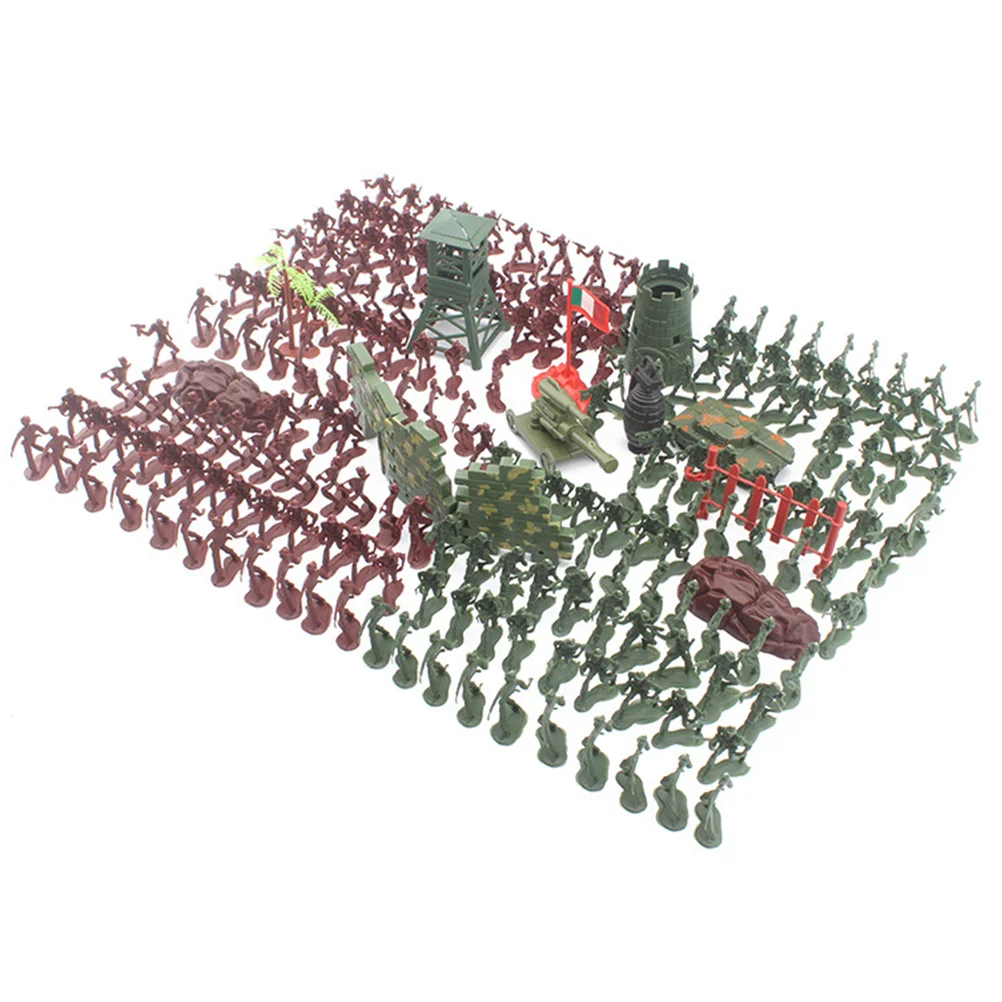

238Pcs Mini Plastic Soldiers Figures Static Model Men Figures Accessories Play Set for Kids