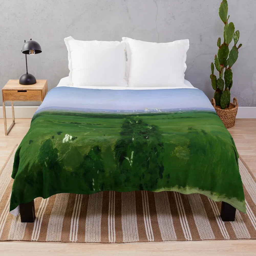 Arkhyp Kuindzhi - вид на Москве из Воробей Холллков пледы зиму мягкие клетчатые меховые