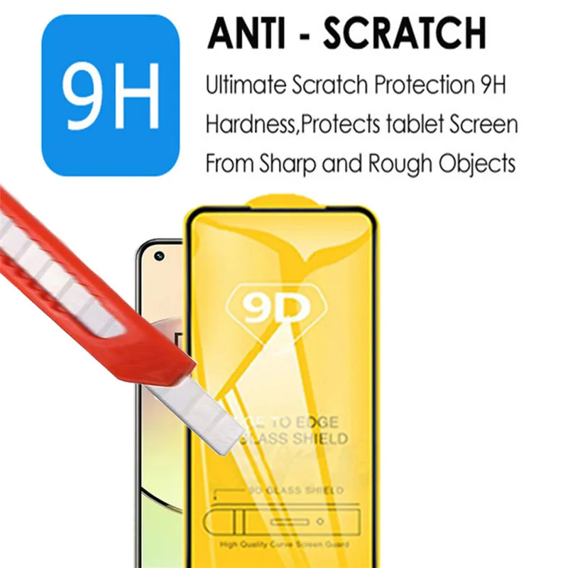 Realme-10 Glass ,9D Protective Glass for Realme 10 pro Film Camera Realme GT Neo 3T 3 5 5g Screen Protector Realmi C55 10 Glass