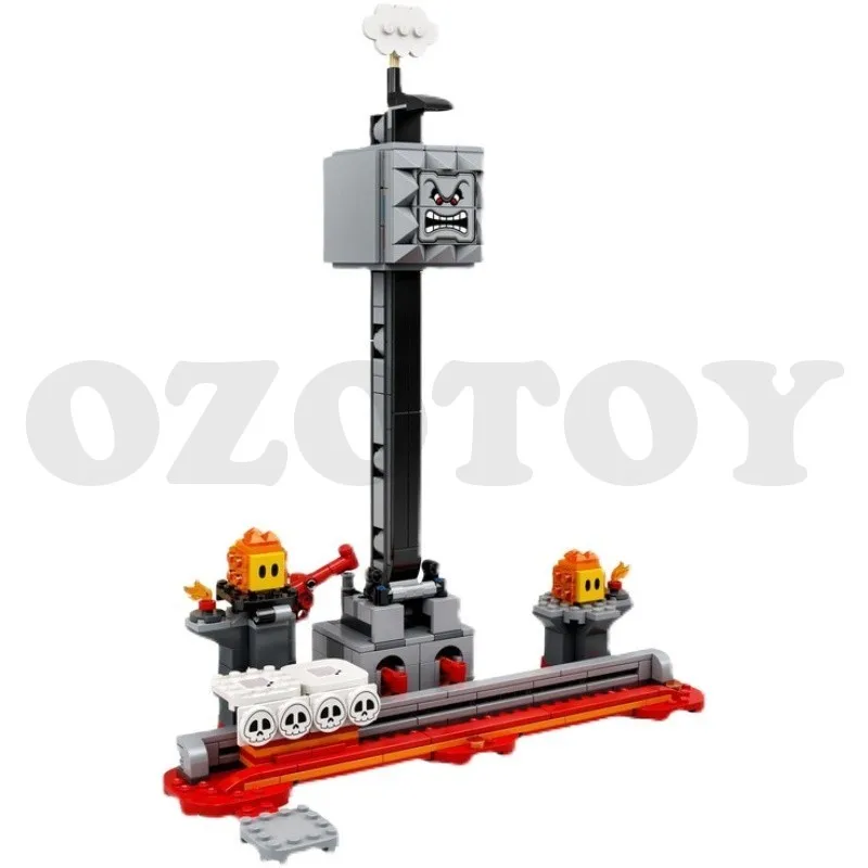 

420PCS Super Mario Anime Figure Block 60025 Small Particle Jump Off The Building Machine 71376 Model Minifigures Kids Toys Gift