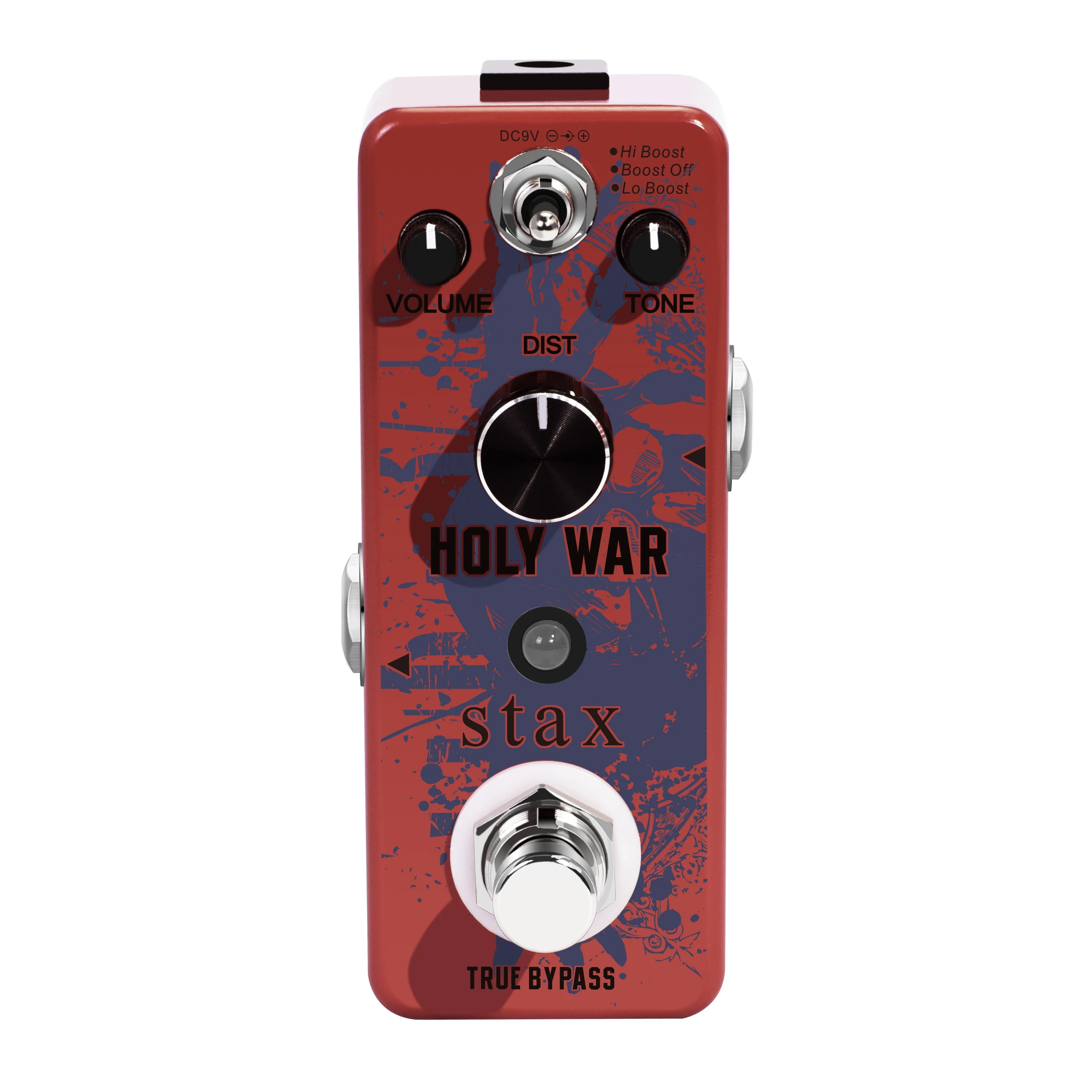 Stax LEF-305 Heavy Metal Distortion Pedal Holy War Analog Dist Pedal for Electric Guitar Classic 80's Metal Sound True Bypass