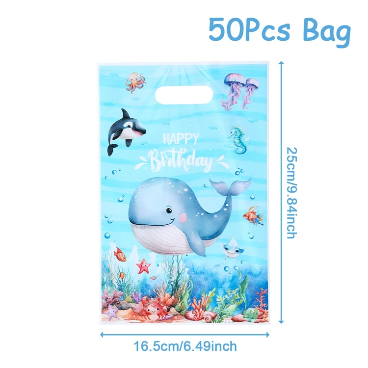 

Пластиковые подарочные пакеты с подводными животными FENGRISE