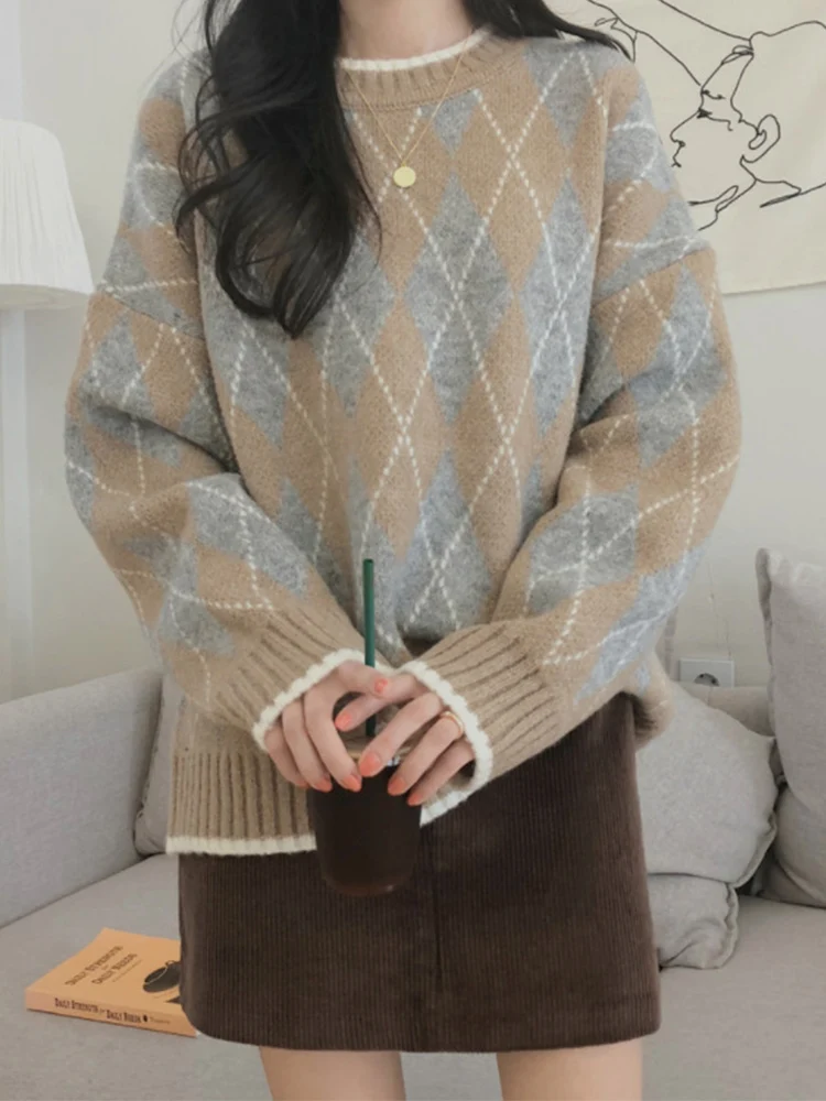 

Lazy Wind Pullover Sweater Women's 2022 Spring New Foreign Style Korean Version Sweater Loose All-Match Top