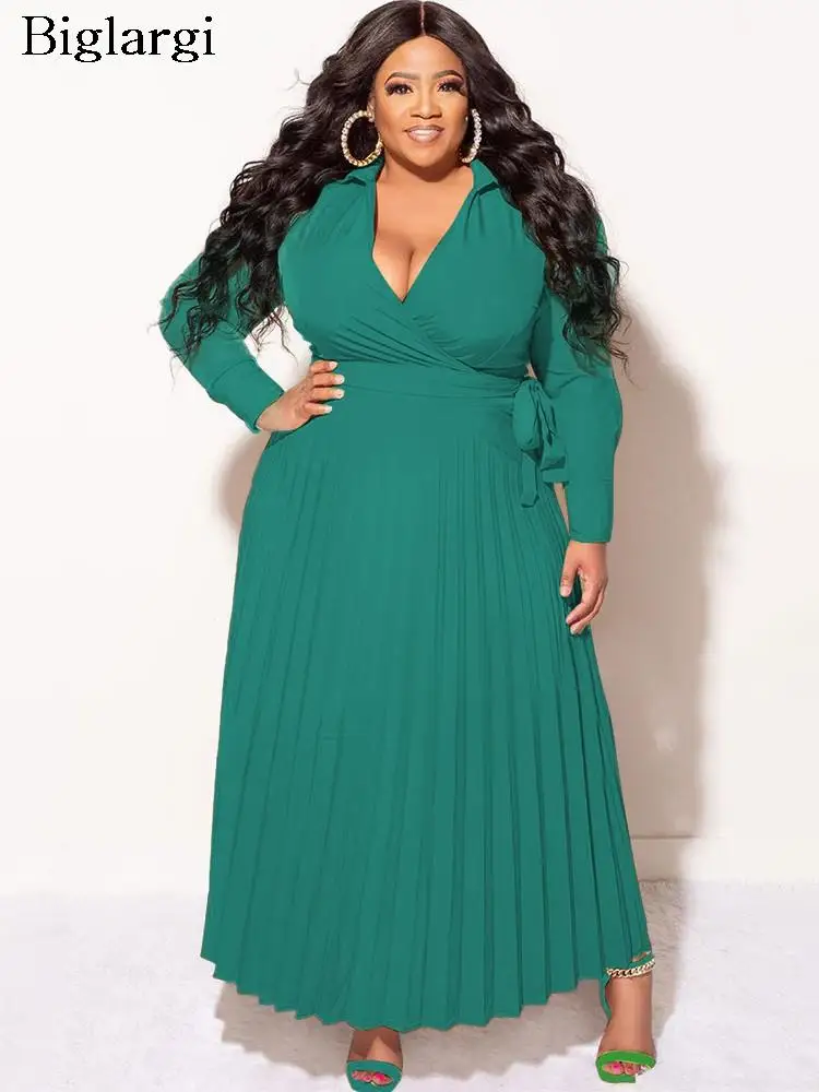 

Женское длинное платье с V-образным вырезом и длинным рукавом