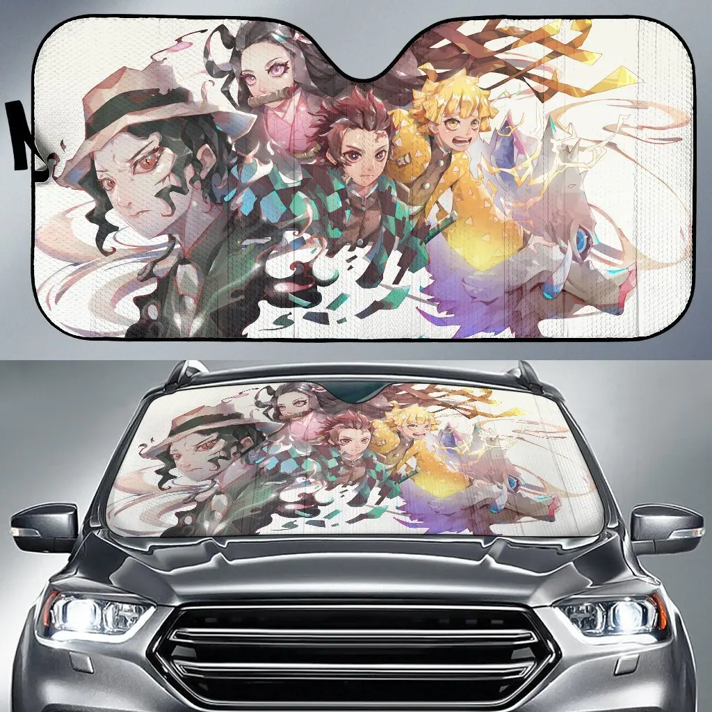 

Demon Slayer Art Car Sun Shades Anime Fan Gift T042020