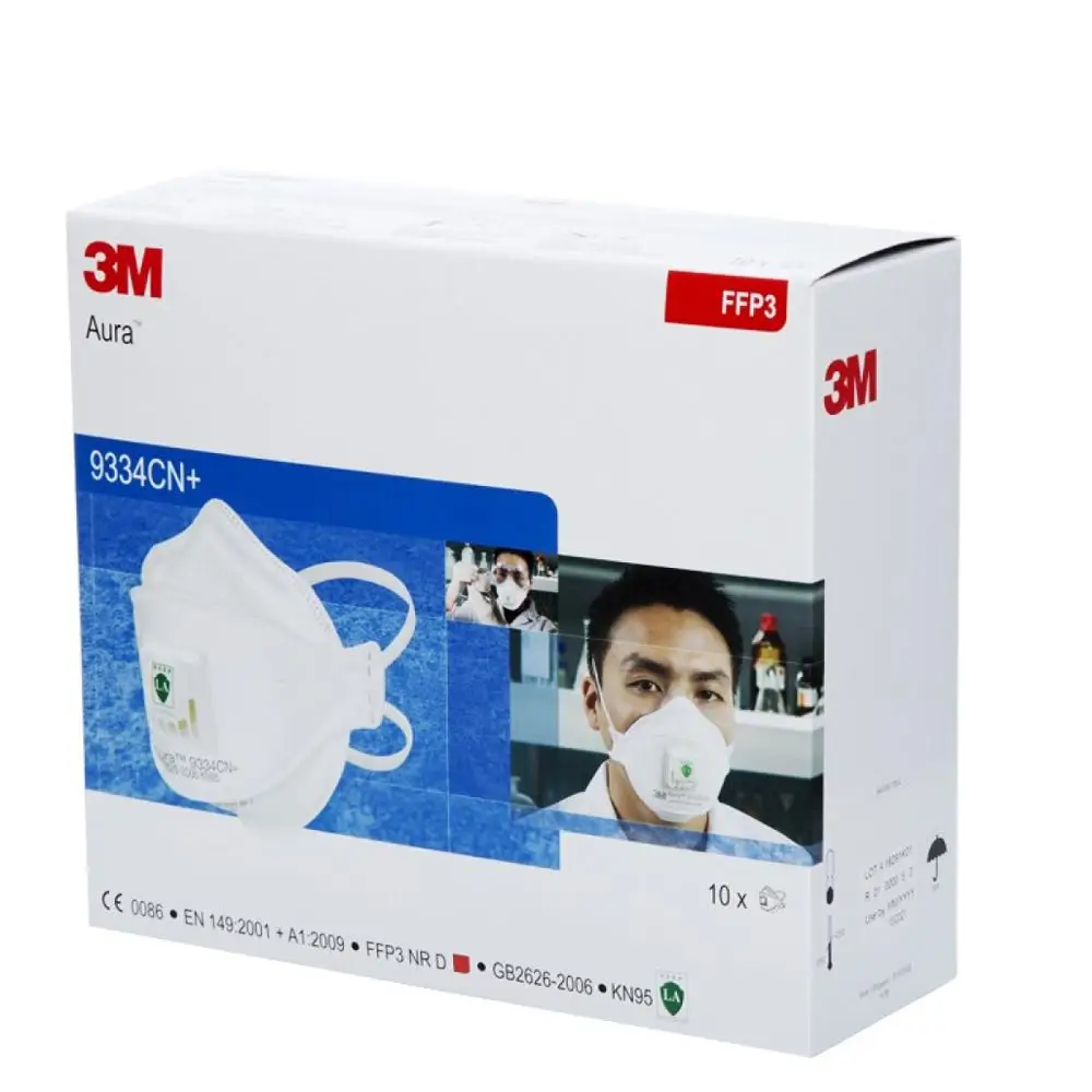 3M FFP3 Aura Mask 9334CN 9334 головная повязка с клапаном в индивидуальной упаковке 9332 KN95