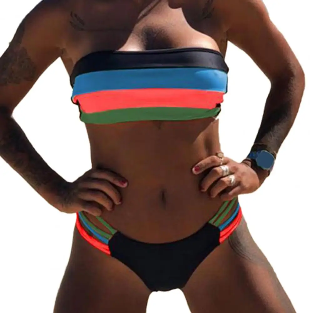 Женский купальный костюм комплект бикини женский бандажный женская одежда для