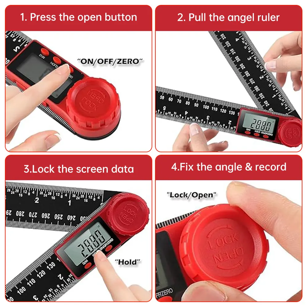 200/300 мм цифровой транспортир линейка угломер инклинометр электронный гониометр