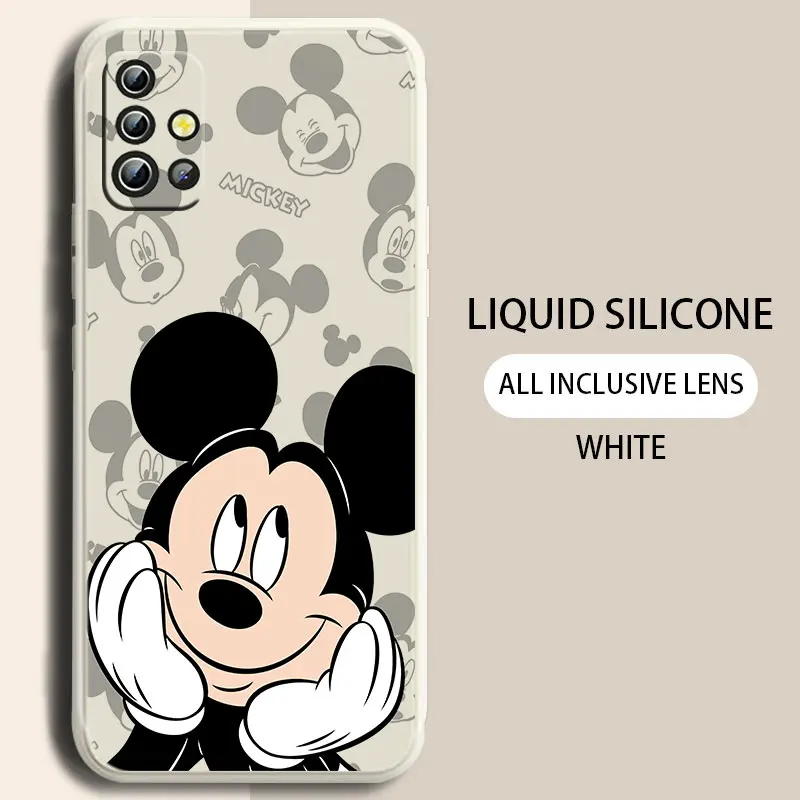 

NEW Mickey Mouse Anime Phone Case For Xiaomi Redmi Note 11T 11 11S 10T 10 9T 9S 9 8T 8 7 6 5 Pro Liquid Rope Funda Cover Soft
