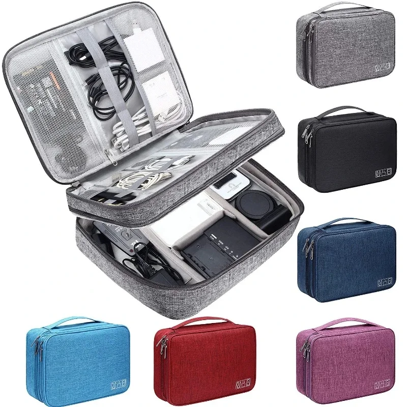 

Digital Cable Storage Bag Waterproof Data Electronic Organizer Portable Travel Organizer USB Gadget Phone Charger Storage Bags