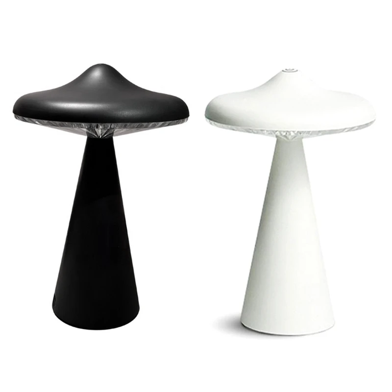

1 Set LED Night Light UFO Mushroom Lamp Decoration Bedside Lamp Bedroom Table Lamp Black