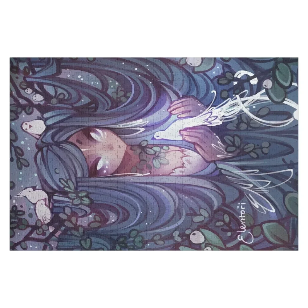 Пазл Богиня Луны с индивидуальным именем деревянное животное индивидуальное имя