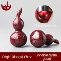 wholesale cinnabar pendant gourd pendant transparent natural ore crystal sand benmingnian pendant