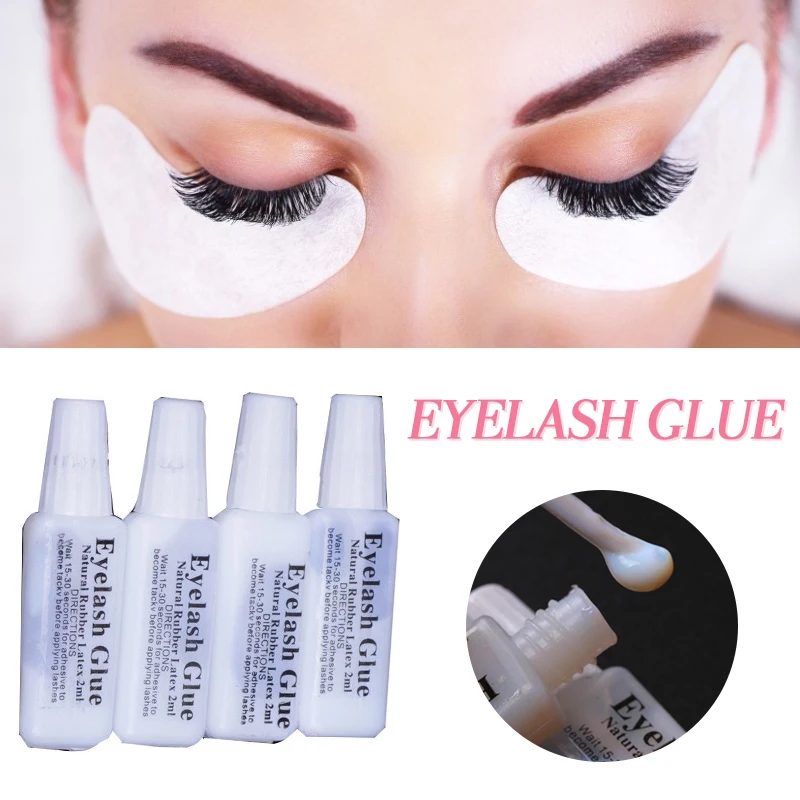 

2ml White False Eyelash Glue Mini Stick Double Eyelid Paste Eyelash Glue Lash Adhesive Gift Flat Tube Plastic Eyelash Glue