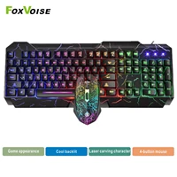 Keyboard Mouse For Computer Laptop Gamer Gaming USB RGB Backlit Mechanical Multimedia Ergonomic Waterproof Keyboards Teclado