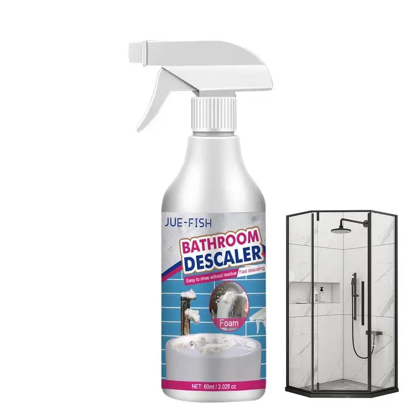 

Descaling Solution For Bathroom 60ml Hard Water Stain Remover Shower Door Cleaner Household Cleaning Tile And Grout Windows