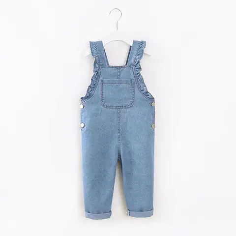 DIIMUU, детская одежда для девочек, комбинезоны для малышей, джинсовые брюки, модные детские повседневные Комбинезоны, брюки с длинным рукавом для детей
