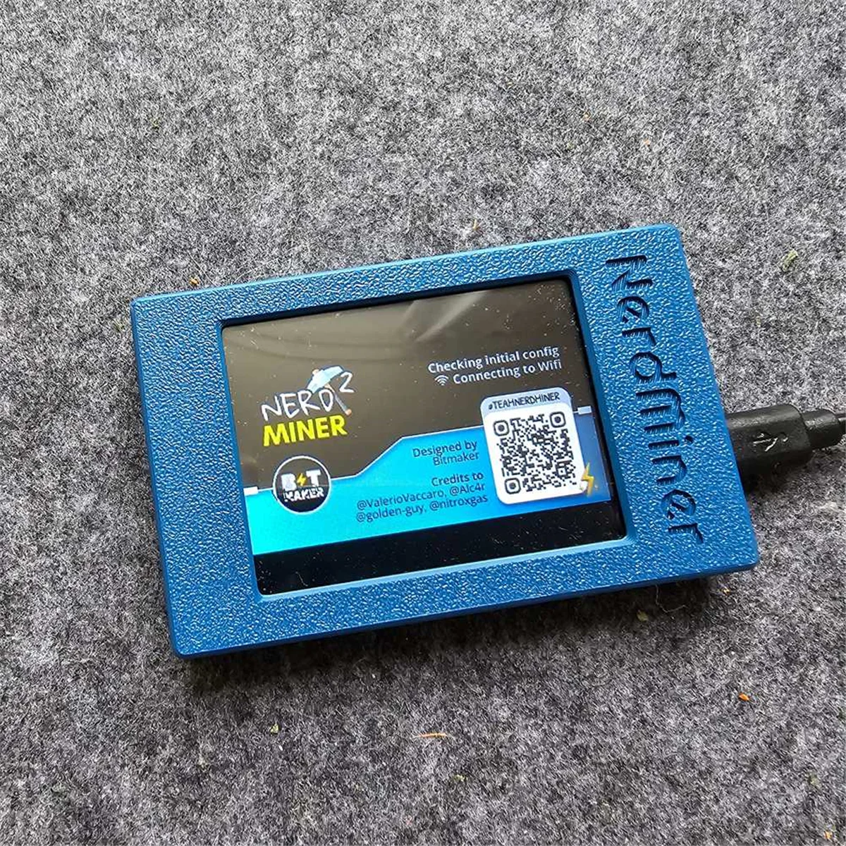Для Nerdminer 77K/S хешрейт с 2 8-дюймовым экраном BTC Lottery Solo Miner Bitcoin Nerd для Blue
