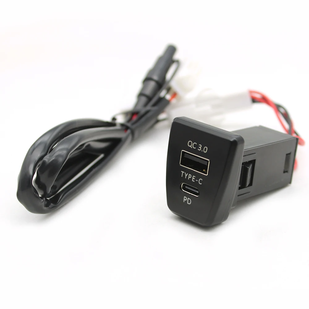 

Автомобильное зарядное устройство с USB-интерфейсом QC3.0, быстрое зарядное устройство для Toyota Rav4 2019 2020, аксессуары