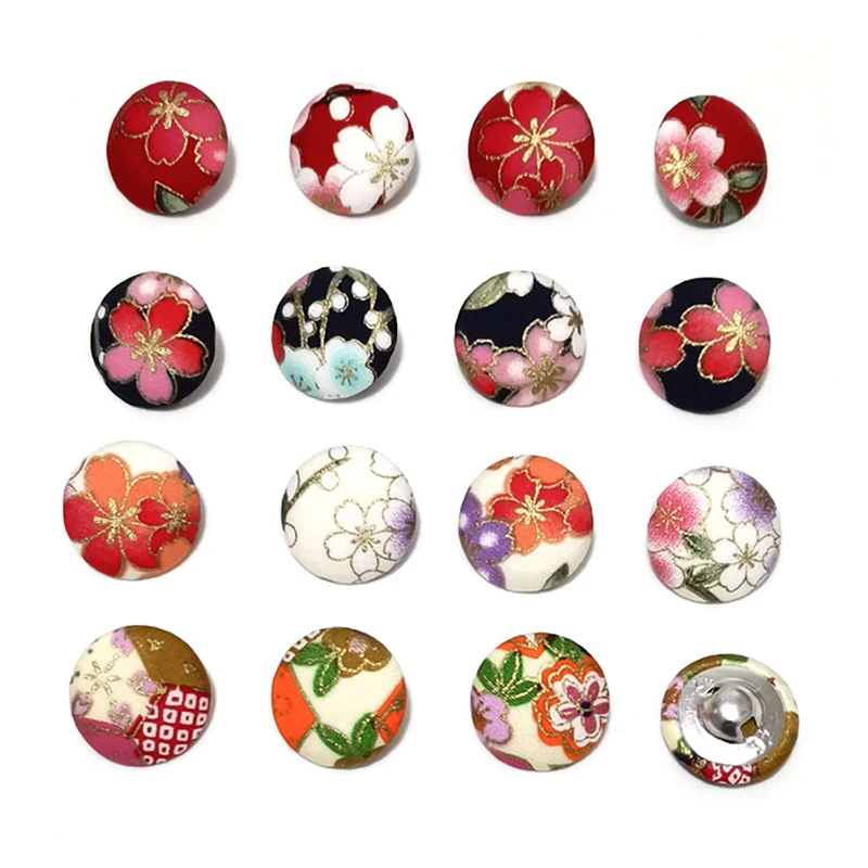 

10 шт., металлические пуговицы в японском стиле