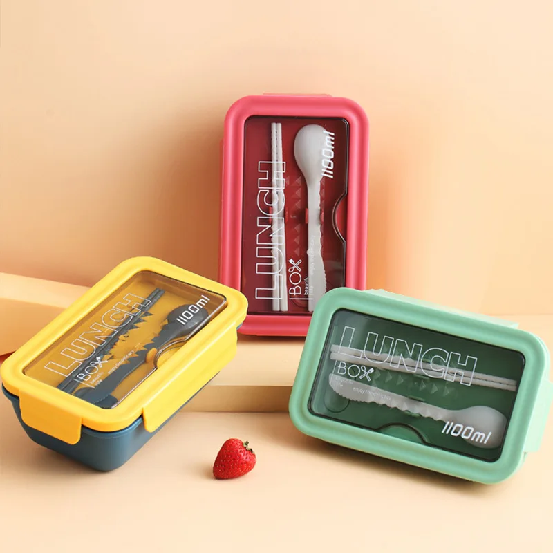 

Students Bento Boxes, Tableware, Microwave Heated and Sealed Portable Lunch Boxes Food Storage Containers