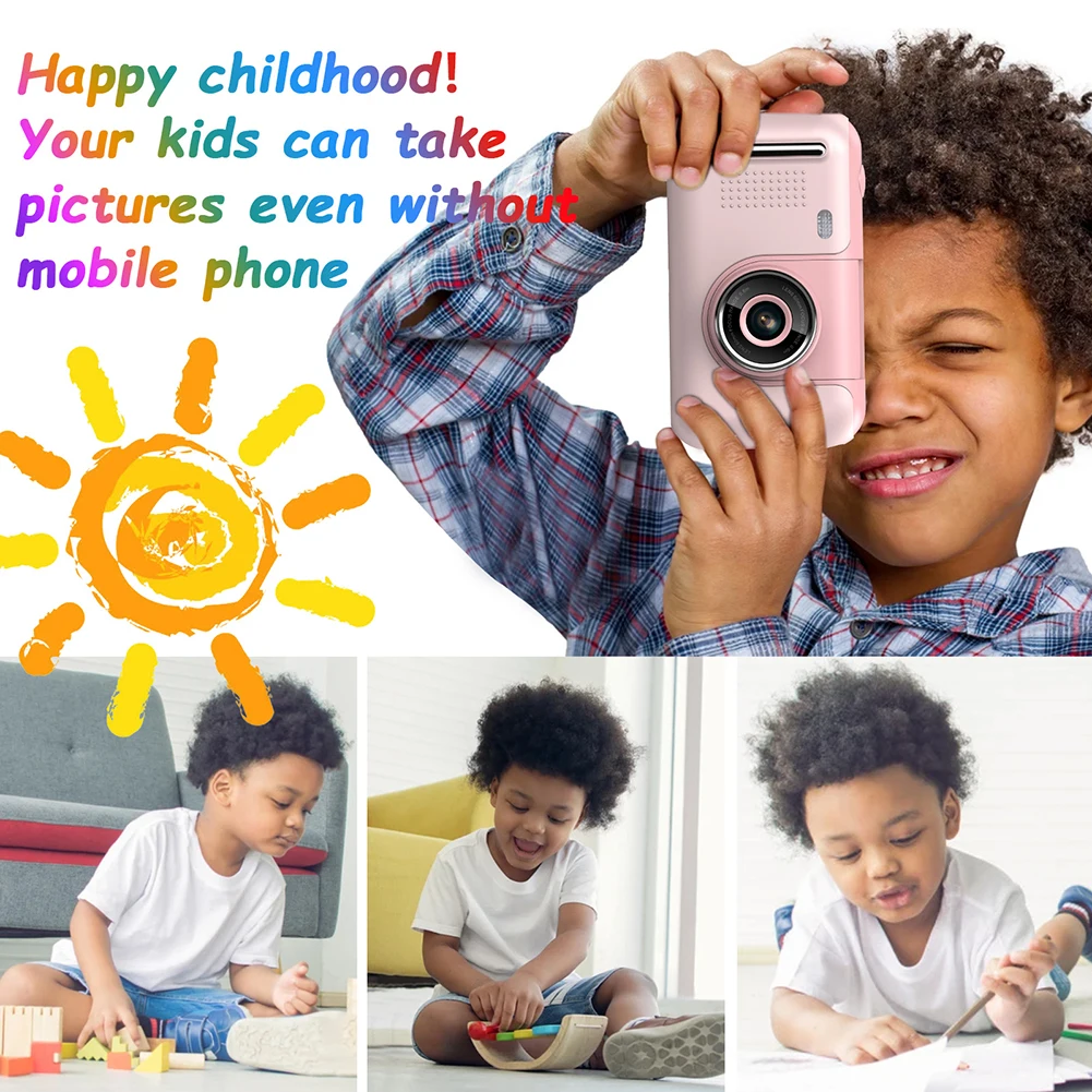 

2.4 Inch Ips Color Screen Children Kids Camera Photography Tools Slr Camera 180 Degrees Rotation Mini Photo Camera Birthday Gift