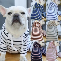 2022 new spring summer pet dog hoodie multicolor stripes clothes for small medium dogs teddy bulldog pet clothing supplies