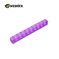 webrick building blocks parts brick 1 x 10 with holes 2730 compatible parts diy educational classic brand gift toys