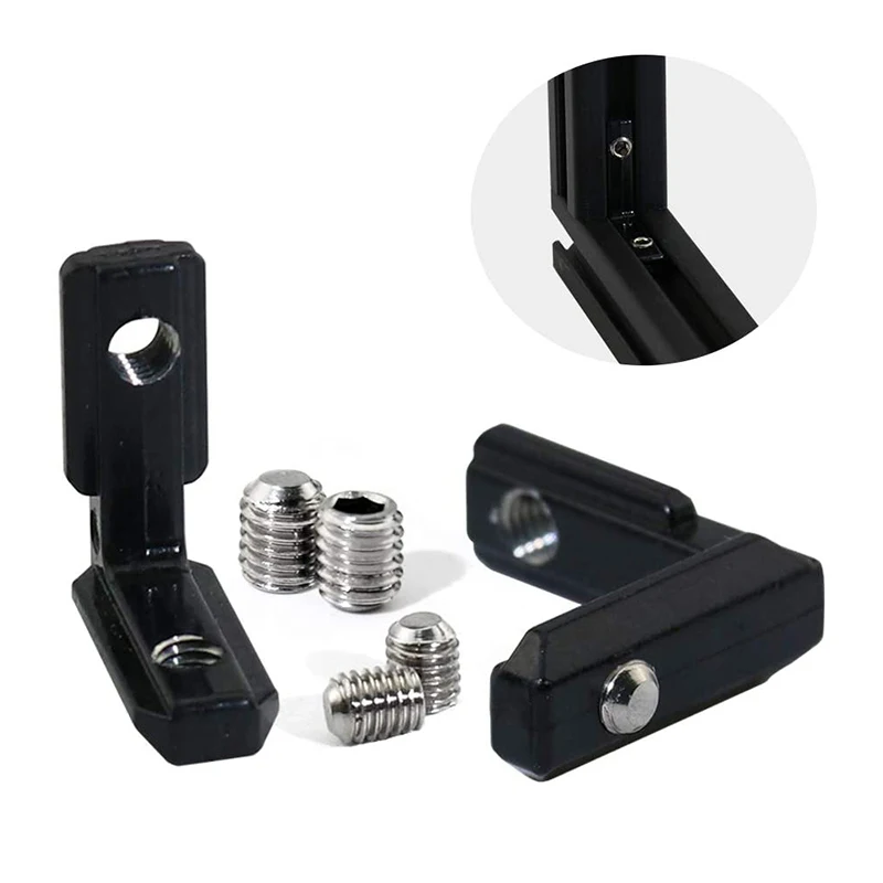 

5/10/20pcs T-Slot L-Shape Joint Bracket Connector Aluminum Profile Internal Corner for 2020 Alu profile with M5 screw