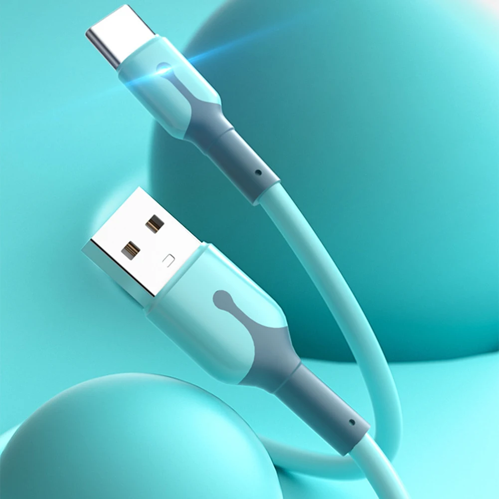 

5A Fast Charger Lead For Samsung Huawei Xiao Mi Type C USB C Data Cable 1M Charge Line With Breathing Lamp High Quality