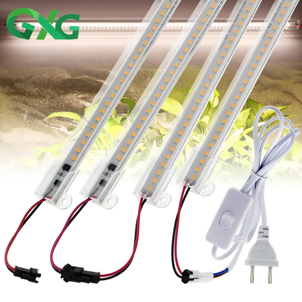 Grow Light 220V Full Spectrum LED Bar Light for Plants 50cm Phyto Lamp for Plant Veg Flowers Greenhouse Tent 4000K 380-780nm