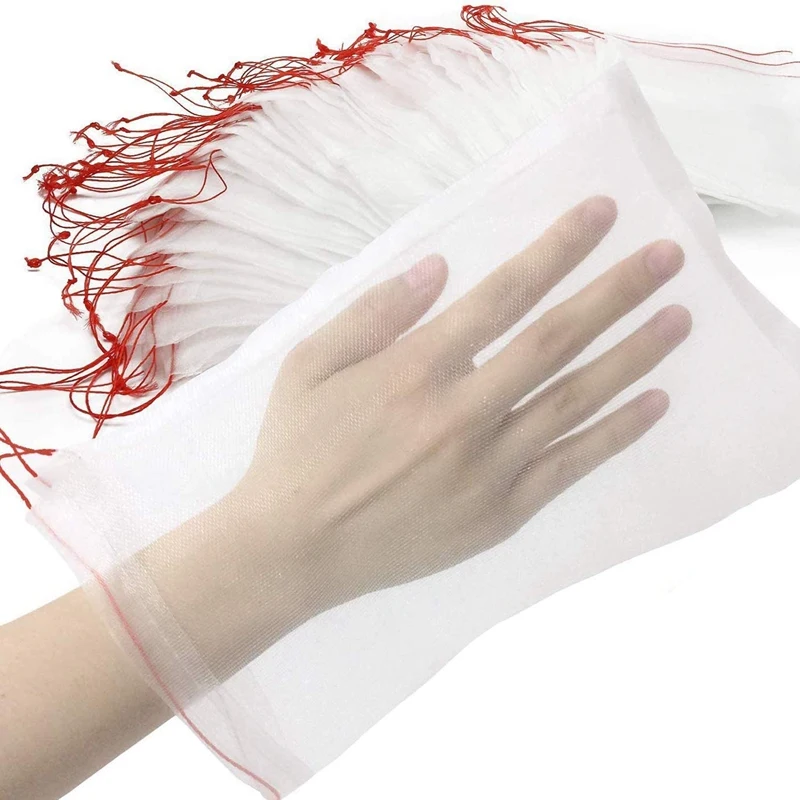 50 шт. сетчатые сумки садовые растения защита фруктов сетчатая сумка на шнурке