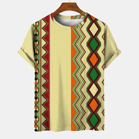 Мужская футболка полиэстер этнический стиль