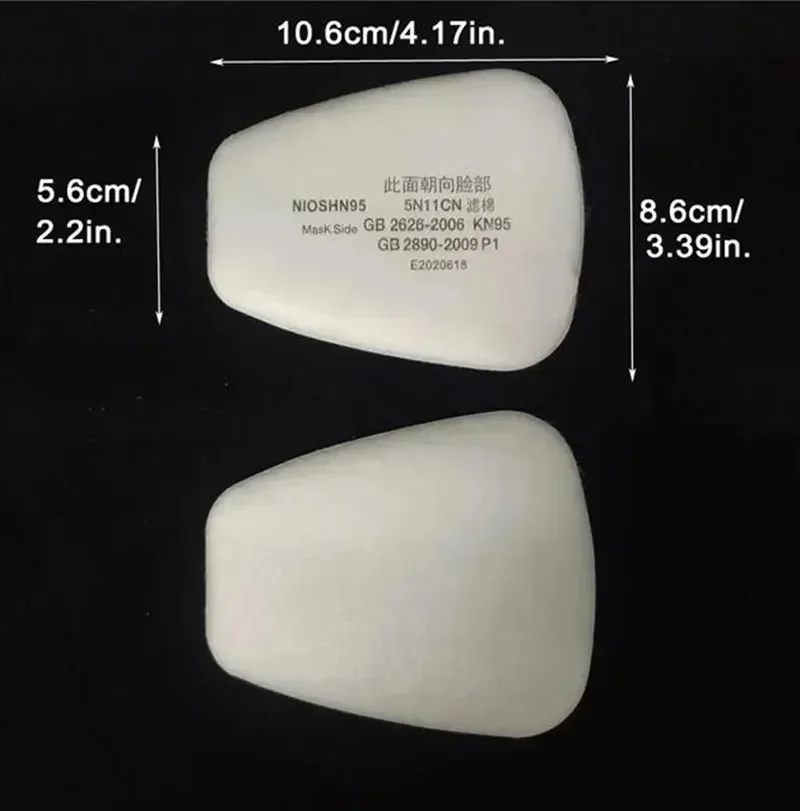 5N11 Пылезащитная Хлопковая Фильтровальная Бумага Для 3M 6001/6200/7502/6800 Химический