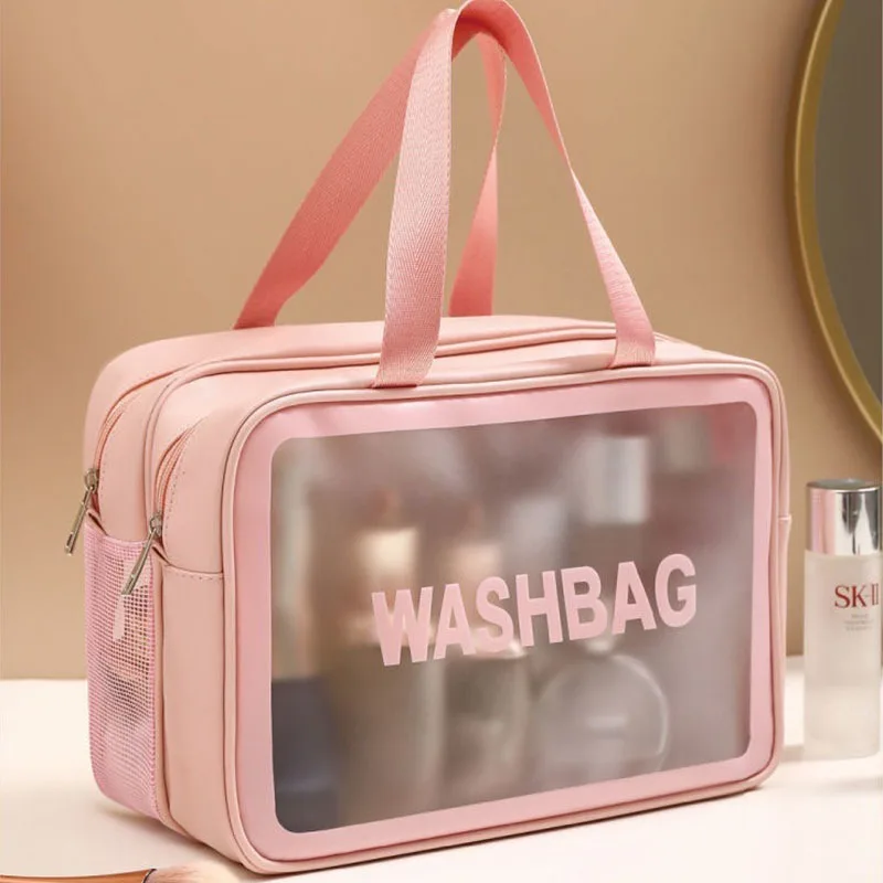 

Women Portable Travel Wash Bag Female Transparent Waterproof Makeup Bags Storage Pouch Large Cosmetic Organizer Beauty Case Sac