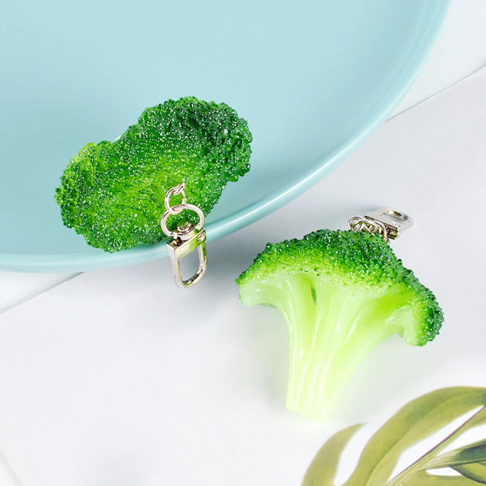 

1 шт., брелок для ключей с изображением каучука, брокколи