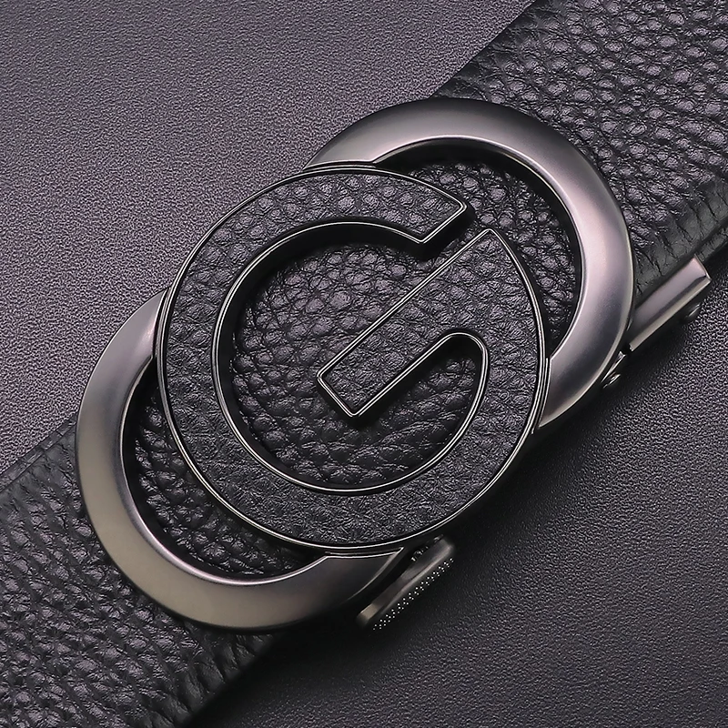 High Quality Black Belt Casual G Letter Automatic Buckle Strap Men Luxury Brand Designer Leather Belt Fashion