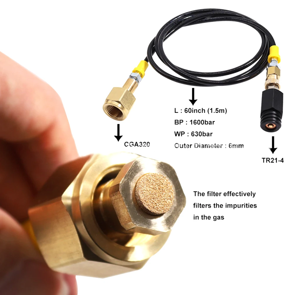 G3/4 клапан резервуара CO2 надувная трубка воздушно-Водяная машина Trachea 1 5 м