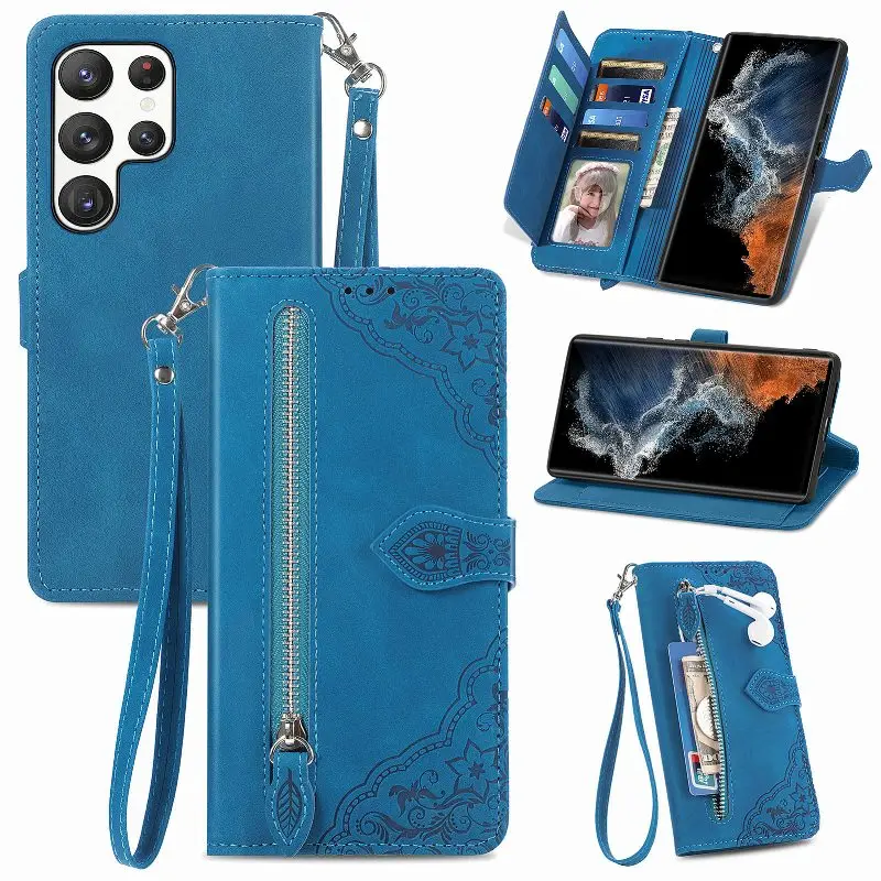 

Fashion Wallet Case Multi Cards Flip Cover For Samsung Galaxy S23 A22 A21 A20 A14 A13 A11 A10 A04 Magnetic Leather Phone Case