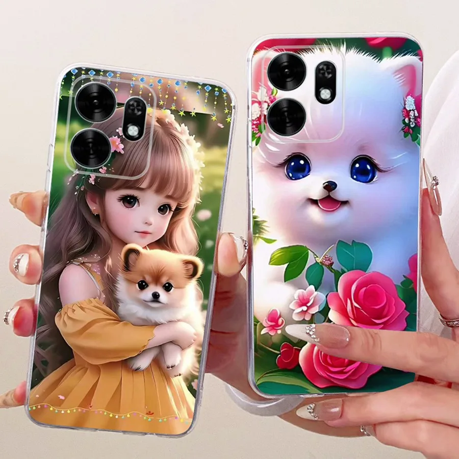 Фото Чехол для Honor X6d 4G LNA-NX1, чехол для Honor Play 60A X 6d, модные цветочные чехлы для телефонов, мягкий силиконовый чехол из ТПУ №5