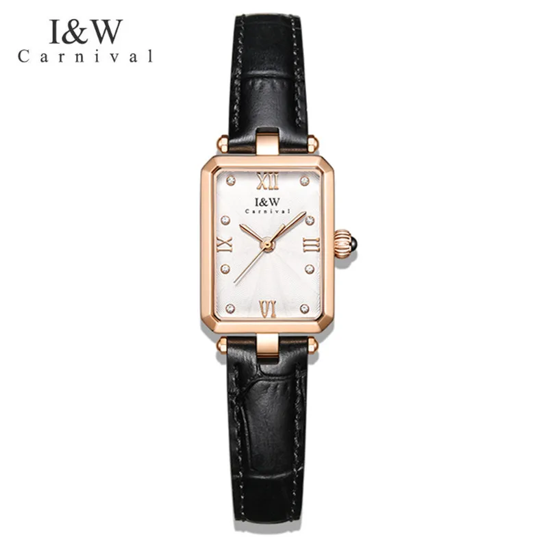 CARNIVAL Brand Fashion Watch For Women Ladies Luxury Dress Quartz Wrist Watches 30m Waterproof Ultra Thin Clock Relogio Feminino