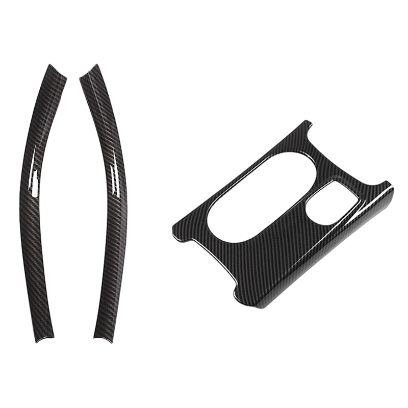 

2 Set For Mercedes Benz A/GLA/CLA Class Accessories: 1 Set Center Console Strips Trim & 1 Set Car Cup Holder Cover Trim