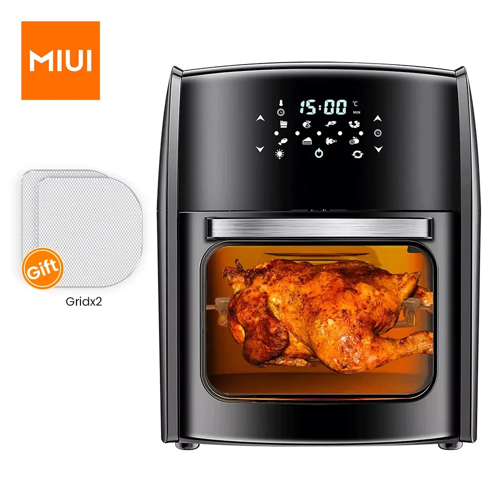 

MIUI 10L/12.7QT Air Fryer Oven MI-CYCLONE Rotisserie Dehydrator LED Large Capacity Chicken Frying Machine 5in1
