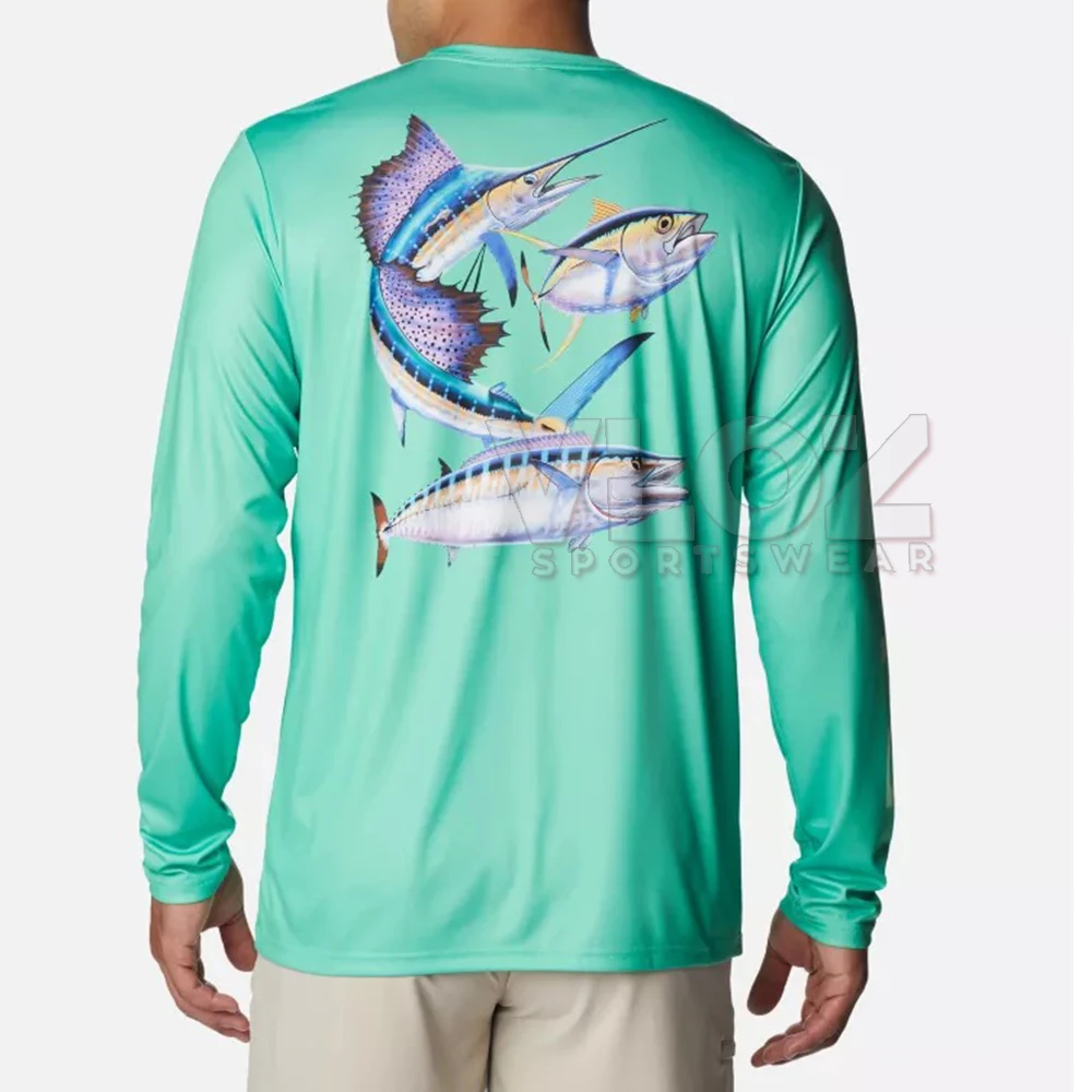 

2023 New Performance Fishing Shirts Long Sleeve UV Protection Breathable Angling Clothing Summer Anti Mosquito Thin Men Fis