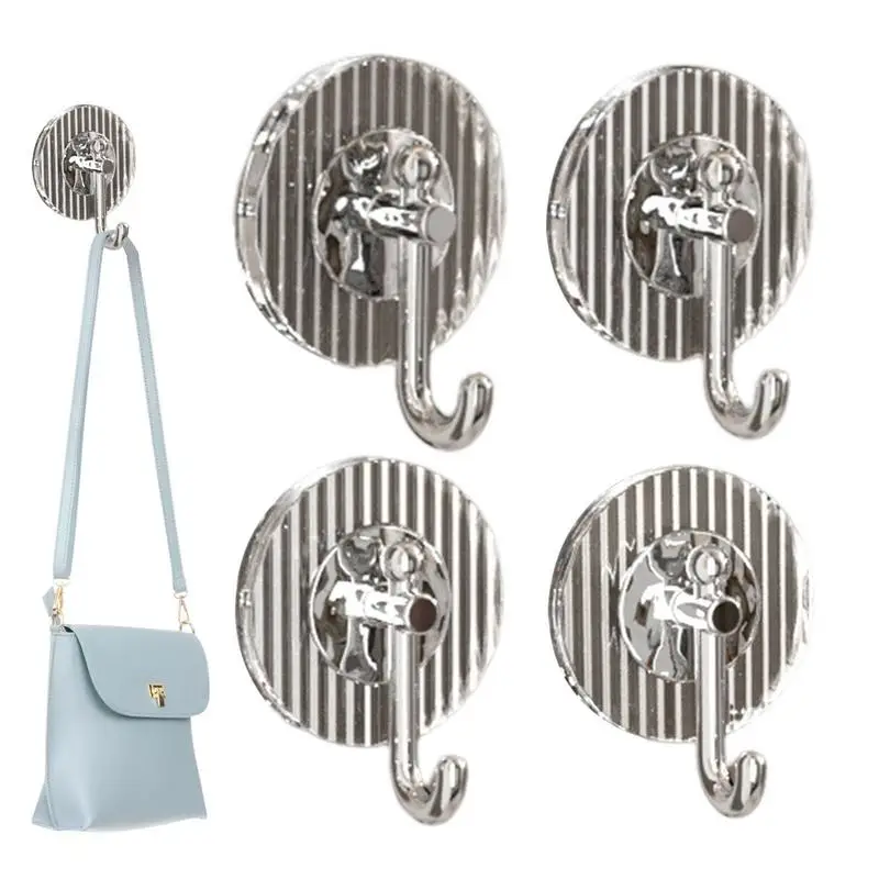 

Stick On Wall Hooks 4pcs Seamless Heavy Duty Adhesive Wall Hooks Self Adhesive Luxury Hooks For Bathroom Bedroom Keys Hooks