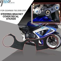 gsxr 600 750 motorcycle oil tank protection plate pad steering bracket cover decal sticker for suzuki gsxr600 gsxr750 2006 2007