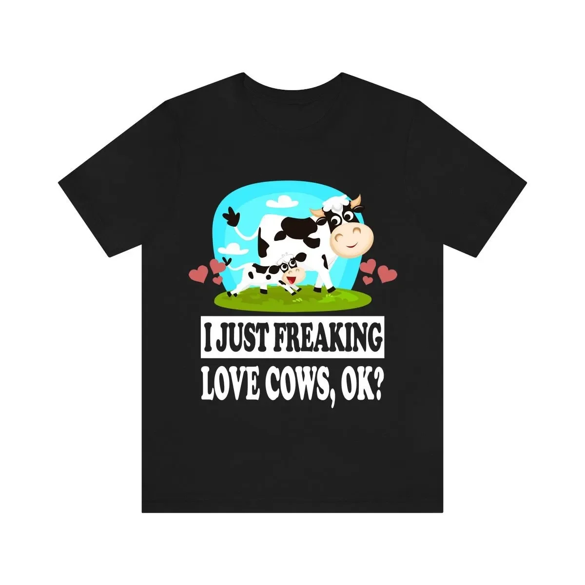 Футболка I Just Freaking Love Cows Ok для любителей коровы мальчиков и девочек