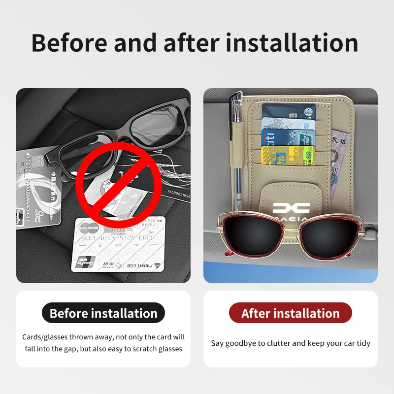 Автомобильный солнцезащитный козырек зажим для очков держатель карт сумка Dacia