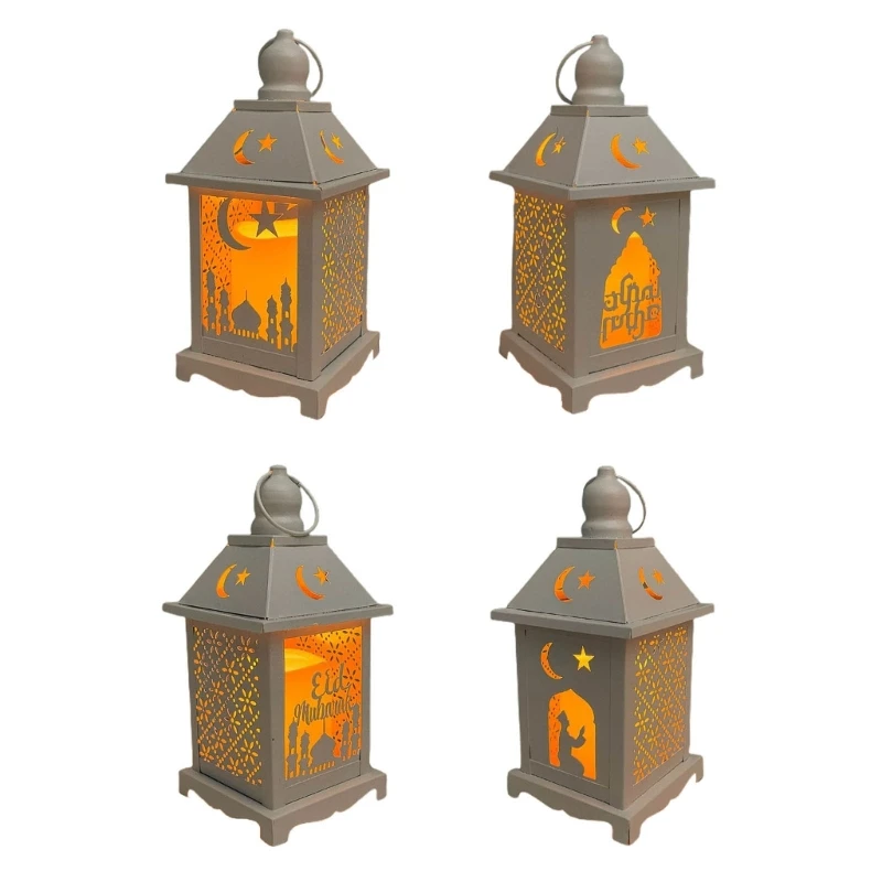 

Металлический Рамадан, свеча, фонарь в марокканском стиле, ветровая лампа для дома, сада, балкона, праздничный декор, ночсветильник A0KE